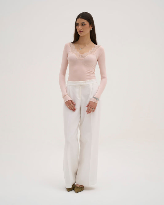 ISADORA Suede Knee High Boots - Baby Pink